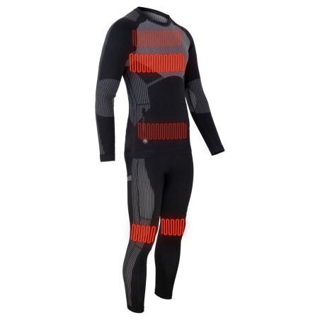 Ogrzewany zestaw bielizny termoaktywnej, bluza i spodnie, rozmiar: L, XL