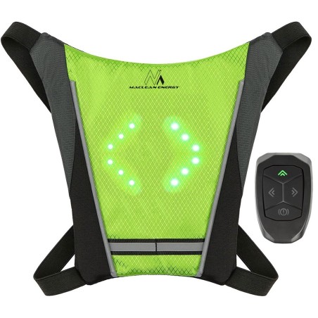 Plecak z sygnalizatorem LED Maclean, z pilotem, MCE420 baterie Lithum 3.7V 500mAh, 2xCR2032, wodoodporność: pilot IPx5, plecak I
