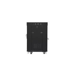 LANBERG SZAFA STOJĄCA RACK 19" 15U 600X600 DRZWI SZKLANE LCD CZARNA FF01-6615-12BL (FLAT PACK)
