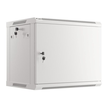 SZAFA INSTALACYJNA RACK WISZĄCA 19" 9U 600X450 SZARA DRZWI METALOWE LANBERG (FLAT PACK)