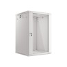 Lanberg :: Rack Cabinet 19? Wall-Mount 18U/600X600 (flat-pack) V2 Grey Glass door