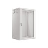 Lanberg :: Rack Cabinet 19? Wall-Mount 18U/600X450 (flat-pack) V2 Grey, Glass door