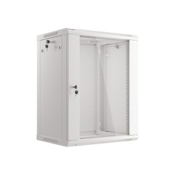 Lanberg :: Rack Cabinet 19? Wall-Mount 15U/600X450 (flat-pack) V2 Grey, Glass door