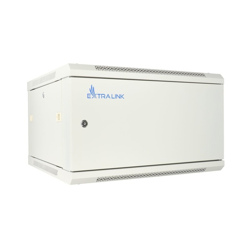 Extralink 6U 600x450 ASP Szara | Szafa rack | montowana na ścianie, drzwi blaszane pełne