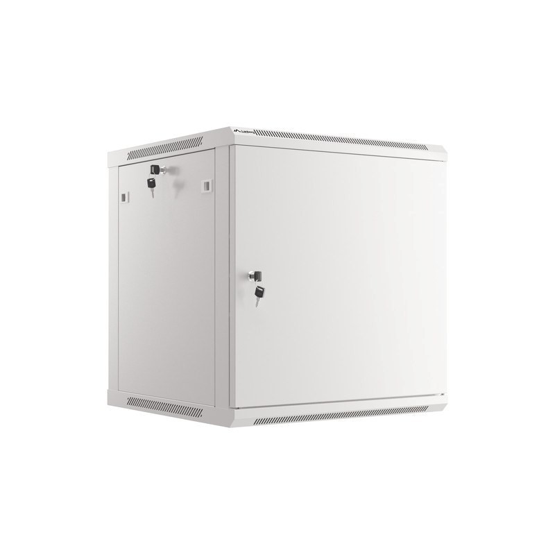 SZAFA INSTALACYJNA RACK WISZĄCA 19" 12U 600X600 SZARA DRZWI METALOWE LANBERG (FLAT PACK)