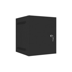 Szafa instalacyjna rack wisząca 10" 6U 280x310 czarna drzwi metalowe LANBERG (flat pack)
