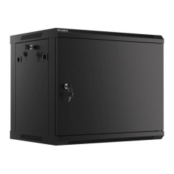 SZAFA INSTALACYJNA RACK WISZĄCA 19" 9U 600X450 CZARNA DRZWI METALOWE LANBERG (FLAT PACK)
