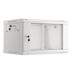 Lanberg :: Rack Cabinet 19? Wall-Mount 6U/600X450 (flat-pack) V2 Grey, Glass door
