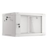 Lanberg :: Rack Cabinet 19? Wall-Mount 6U/600X450 (flat-pack) V2 Grey, Glass door