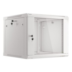 Lanberg :: Rack Cabinet 19? Wall-Mount 9U/600X600 (flat-pack) V2 Grey, Glass door