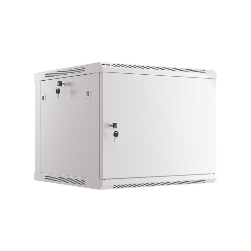 SZAFA INSTALACYJNA RACK WISZĄCA 19" 9U 600X600 SZARA DRZWI METALOWE LANBERG (FLAT PACK)