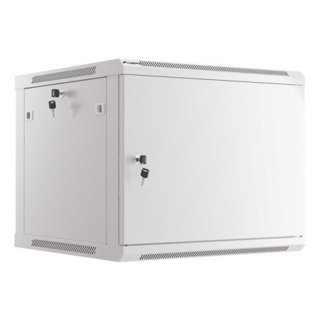 SZAFA INSTALACYJNA RACK WISZĄCA 19" 9U 600X600 SZARA DRZWI METALOWE LANBERG (FLAT PACK)