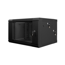 SZAFA INSTALACYJNA RACK WISZĄCA DWUSEKCYJNA 19" 6U 600X600 CZARNA LANBERG (FLAT PACK)