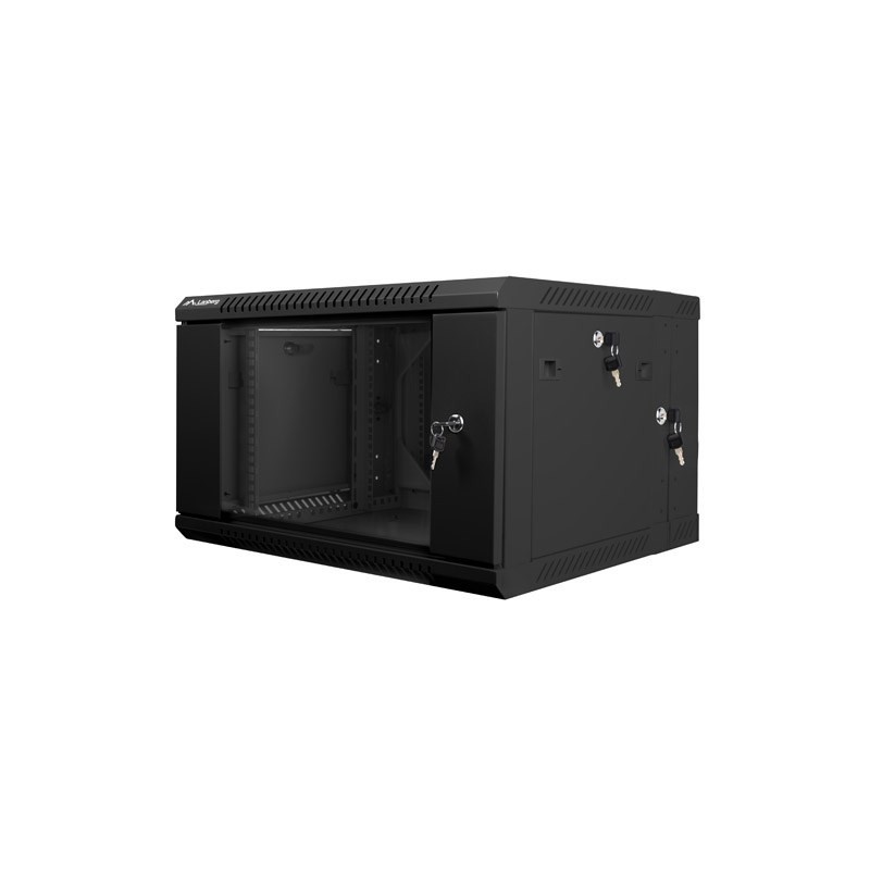 SZAFA INSTALACYJNA RACK WISZĄCA DWUSEKCYJNA 19" 6U 600X600 CZARNA LANBERG (FLAT PACK)
