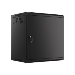 SZAFA INSTALACYJNA RACK WISZĄCA 19" 12U 600X450 CZARNA DRZWI METALOWE LANBERG (FLAT PACK)