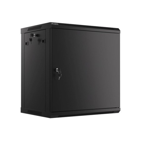 SZAFA INSTALACYJNA RACK WISZĄCA 19" 12U 600X450 CZARNA DRZWI METALOWE LANBERG (FLAT PACK)