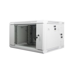 SZAFA INSTALACYJNA RACK WISZĄCA DWUSEKCYJNA 19" 6U 600X600 SZARA LANBERG (FLAT PACK)