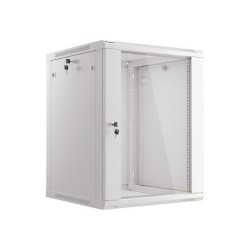 Lanberg :: Rack Cabinet 19? Wall-Mount 15U/600X600 (flat-pack) V2 Grey, Glass door