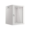 Lanberg :: Rack Cabinet 19? Wall-Mount 15U/600X600 (flat-pack) V2 Grey, Glass door