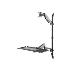 Ramię naścienne pojedyncze LCD+klawiatura, max.32"max. 8kg, uchylno-obrotowe