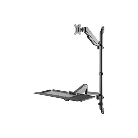 Ramię naścienne pojedyncze LCD+klawiatura, max.32"max. 8kg, uchylno-obrotowe