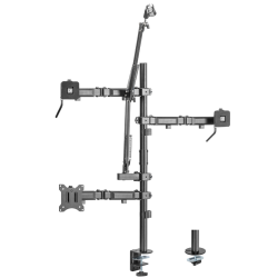 Uchwyt na monitor mikrofon kamerę i naświetlacz All-In-One Studio NanoRS, YouTube, 17"-32", max. 9kg, RS164