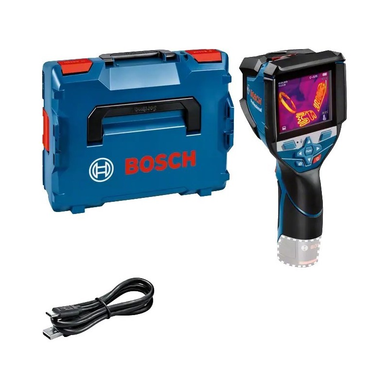 Bosch GTC 600 C Noise equivalent temperature difference (NETD) IR Czarny, Niebieski 256 x 192 px Wbudowany wyświetlacz LCD
