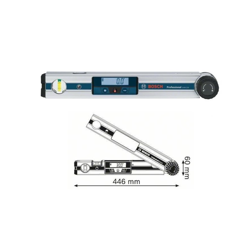 BOSCH.KĄTOMIERZ CYFROWY GAM 220