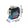 Bosch GLL 3-80 CG Professional Niwelator liniowy 30 m 500-540 nm ( 10 mW)