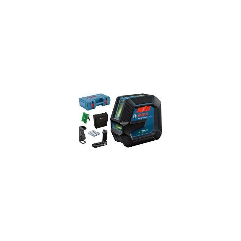BOSCH.LASER KRZYŻOWY GLL 2-15 G ZIELONY +UCHWYT LB 10 +ZACISK DK 10 WALIZKA