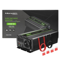 Qoltec Monolith adapter zasilający/ inwentor Automatyczna 2000 W Czarny