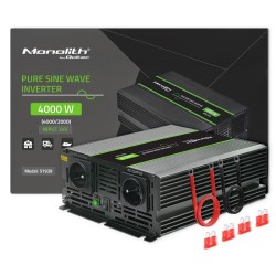 Qoltec Monolith adapter zasilający/ inwentor Automatyczna 4000 W Czarny