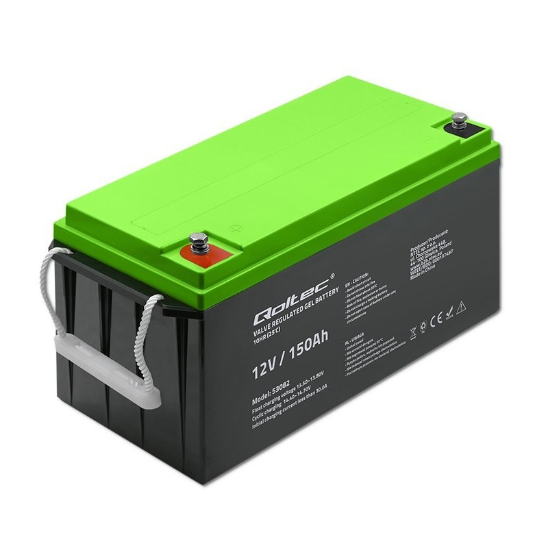 Qoltec Akumulator żelowy | 12V | 150Ah | GEL | 41.8kg