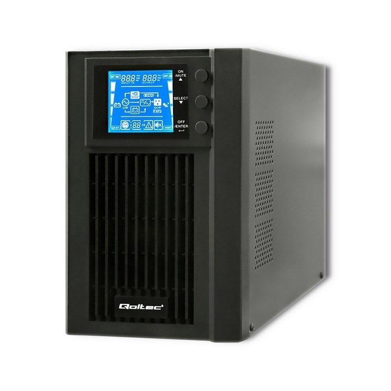 Zasilacz awaryjny UPS Qoltec Pure Sine Wave LCD 1000VA 800W