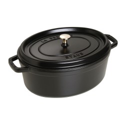 Garnek żeliwny owalny Staub - 6.7 ltr, Czarny