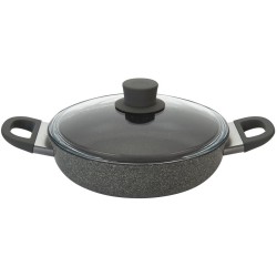 Głęboka patelnia granitowa z 2 uchywtami i pokrywką Ballarini Murano - 24 cm