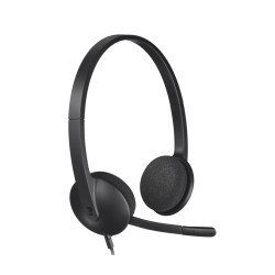 Logitech H340 USB Computer Headset Zestaw słuchawkowy Przewodowa Opaska na głowę Biuro/centrum telefoniczne USB Typu-A Czarny