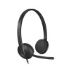 Logitech H340 USB Computer Headset Zestaw słuchawkowy Przewodowa Opaska na głowę Biuro/centrum telefoniczne USB Typu-A Czarny