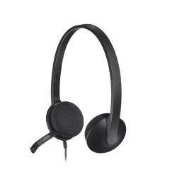Logitech H340 USB Computer Headset Zestaw słuchawkowy Przewodowa Opaska na głowę Biuro/centrum telefoniczne USB Typu-A Czarny