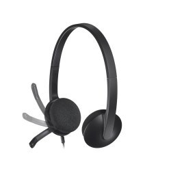 Logitech H340 USB Computer Headset Zestaw słuchawkowy Przewodowa Opaska na głowę Biuro/centrum telefoniczne USB Typu-A Czarny