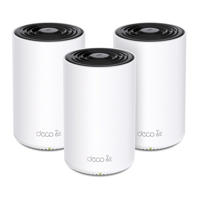 TP-Link Deco XE75 Pro (3-pack) Trójpasmowy (2,4 GHz / 5 GHz / 6 GHz) Wi-Fi 6E (802.11ax) Biały Wewnętrzne TP-Link Deco XE75 Pro (3-pack) Trójpasmowy (2,4 GHz / 5 GHz / 6 GHz) Wi-Fi 6E (802.11ax) Biały Wewnętrzne