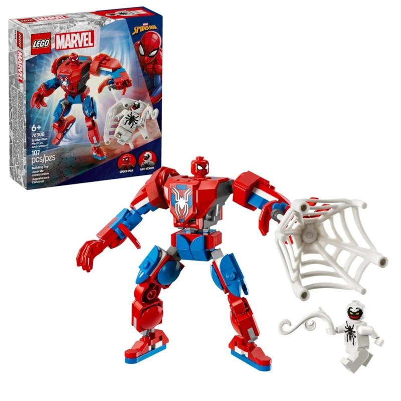 LEGO MARVEL SUPER HEROES 76308 Mech Spider-Mana kontra Anti-Venom LEGO MARVEL SUPER HEROES 76308 Mech Spider-Mana kontra Anti-Venom