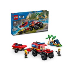 LEGO City 60412 Terenowy wóz strażacki z łodzią ratunkową