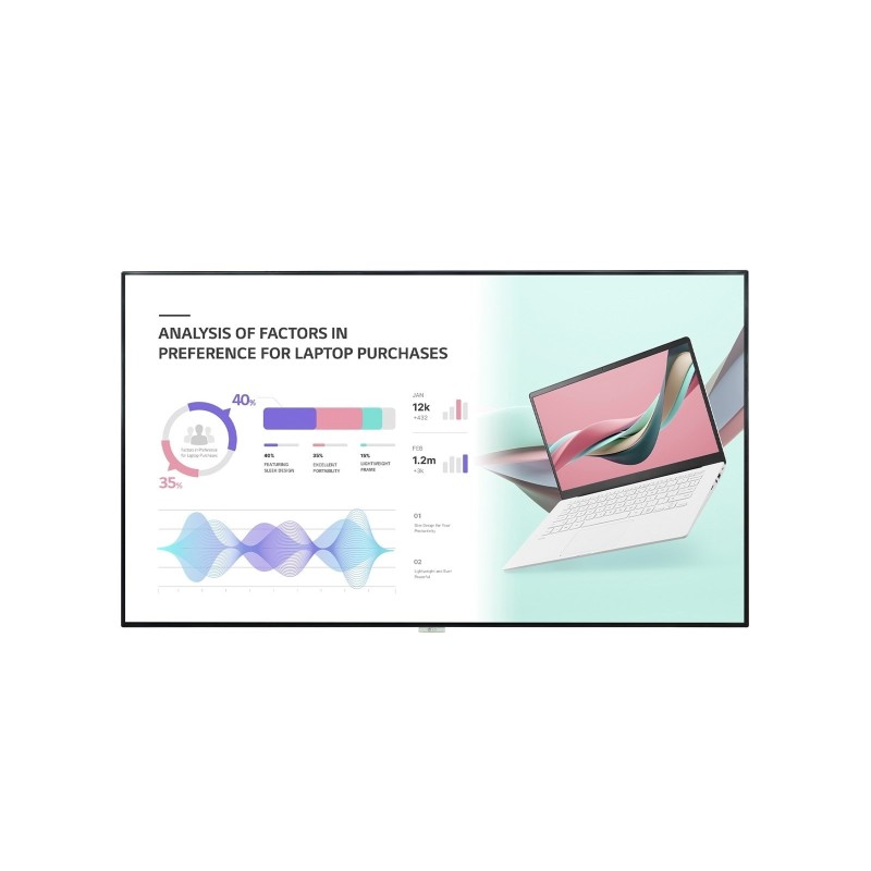 LG 98UH5J-H signage display Płaski panel Digital Signage 2,49 m (98") LCD Wi-Fi 500 cd/m2 4K Ultra HD Czarny WebOS 24/7 LG 98UH5J-H signage display Płaski panel Digital Signage 2,49 m (98") LCD Wi-Fi 500 cd/m2 4K Ultra HD Czarny WebOS 24/7