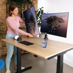 Uchwyt do monitorów R-Go Tools R-Go Monitorarm 0"-32" 2TFT Max.9KG Caparo 4 Gasfeder sidabrinis