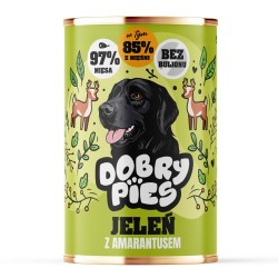 DOBRY PIES Jeleń z amarantusem mokra karma dla psa 400g