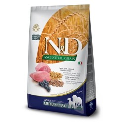 FARMINA N&D Ancestral Grain Lamb & Blueberry Adult Medium & Maxi - sucha karma dla psa - 12kg