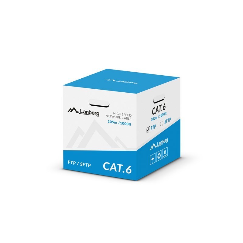Lanberg LCS6-11CU-0305-S kabel sieciowy Szary 305 m Cat6 SF/UTP (S-FTP) Lanberg LCS6-11CU-0305-S kabel sieciowy Szary 305 m Cat6 SF/UTP (S-FTP)