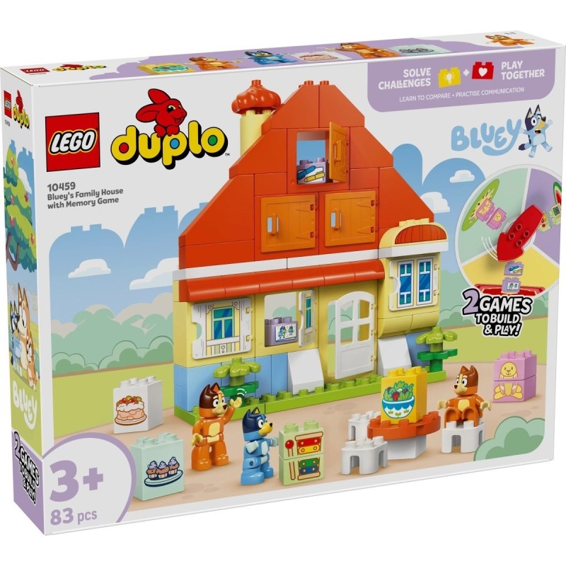 Lego 10459 Bluey - Dom rodzinny Blue z grą pamięciową Lego 10459 Bluey - Dom rodzinny Blue z grą pamięciową