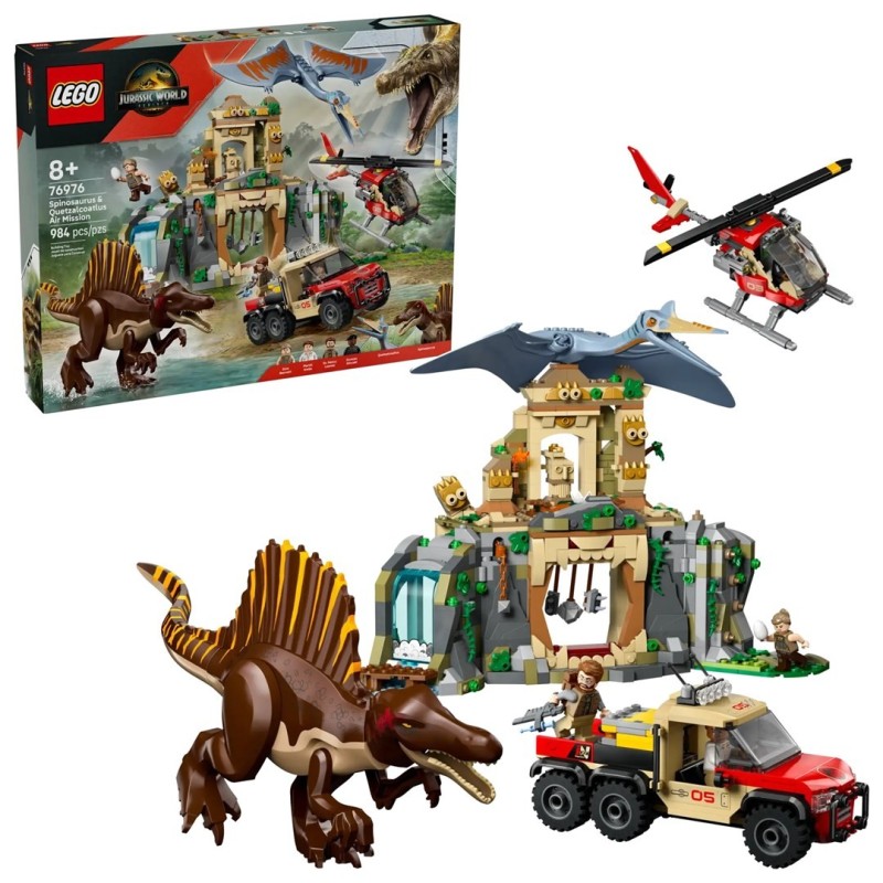 Lego 76976 Jurassic World - Powietrzna misja z kecalkoatlem i spinozaurem Lego 76976 Jurassic World - Powietrzna misja z kecalkoatlem i spinozaurem